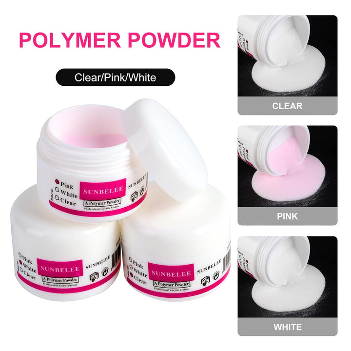 Nail Kit Set Professional Acrylic with Everything, 12 Glitter Acrylic Powder, Tips, Decoration, DIY Nail Art Tools & Supplies for Beginners