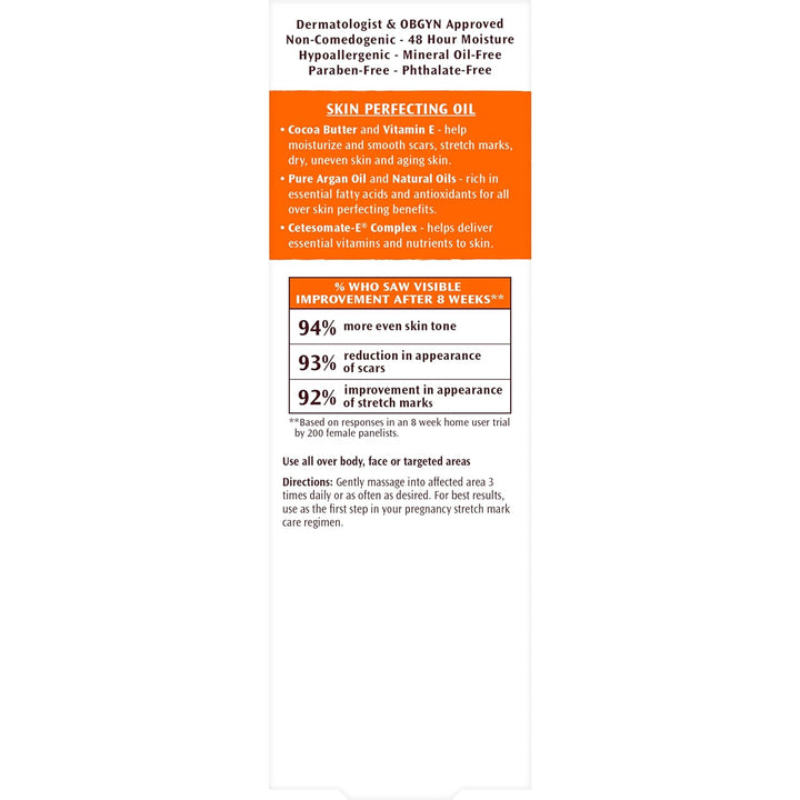 Cocoa Butter Formula Skin Therapy Moisturizing Body Oil with Vitamin E & Pure Argan Oil, Deep Body Moisturizer for Dry, Damaged Skin, 5.1 Ounces