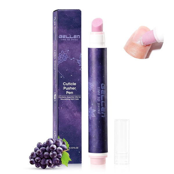 4-In-1 Cuticle Pusher Pen with Micro-Dosin Oil, Cuticle Remover & Cuticle Oil in a Pen, Ceramic Nail Pusher Pen for Hangnails & Dry & Damaged Nails, Nail Care Pen for Repair & Nourish Nails