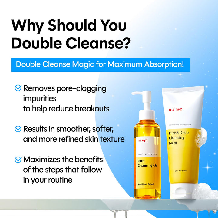 Pure Cleansing Oil, Natural Oil Cleanser for Face, Makeup Blackhead Remover, Korean Skin Care, 6.76 Fl Oz (200Ml)