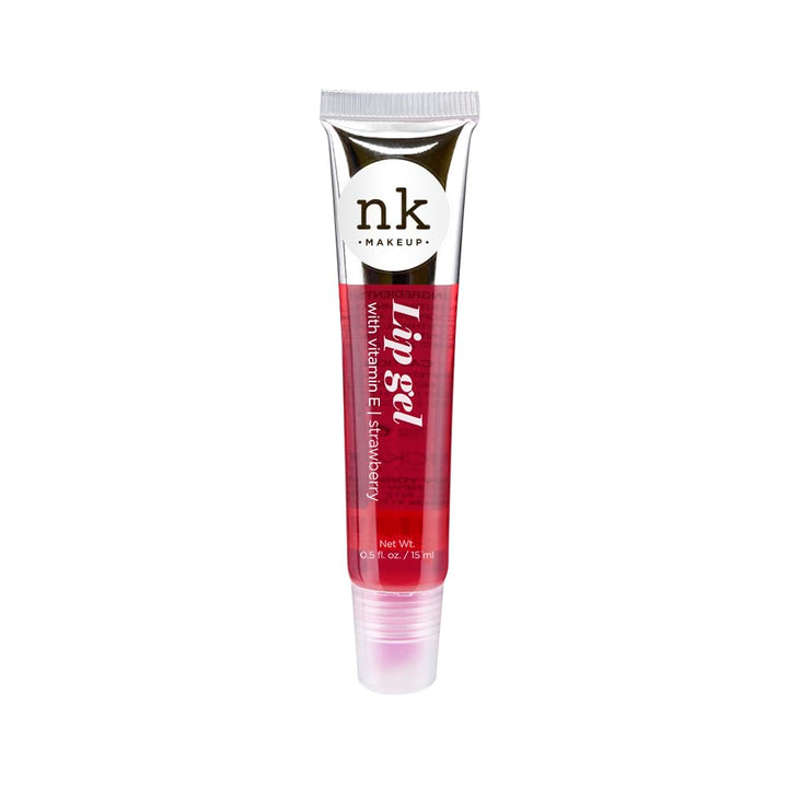 VARIETY SET of 5 NK Hydrating Lip Gel - Vitamin E (Clear, Rosehip Oil, Bubble Gum, Cherry, Strawberry)