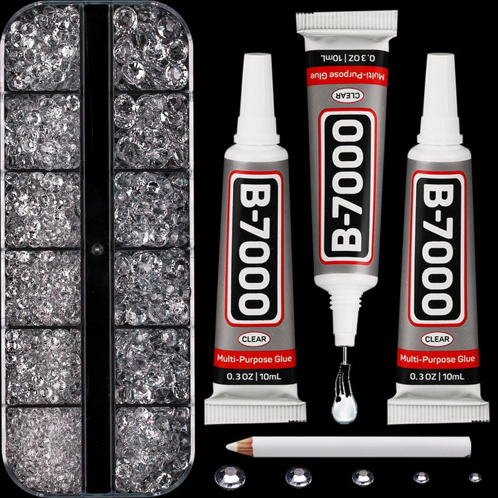 30000Pcs Resin Jelly Rhinestones for Crafting Bedazzling, Multicolor 3Mm Flatback Gems for Crafts Clothing Clothes Tumblers Shoes Nails, Flat Back Mixed Color Bulk Bedazzler Kit Jewels with B7000 Glue