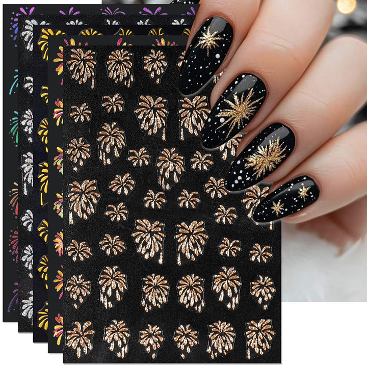 Halloween Nail Art Stickers, Gradient Pumpkin, Horror Mask Nail Decals, 3D Self-Adhesive Spider-Web Bat Design for DIY Nail Supplies Decoration (5 Sheets)