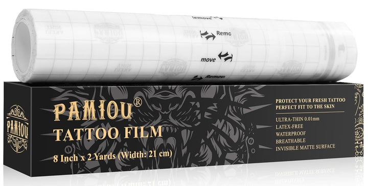 Tattoo Aftercare Second Skin Tattoo Cover up Patch - 6 Inches X 2 Yards Tattoo Wrap, Breathable, Waterproof, Transparent, Latex-Free Film, Protective Tape for Skin Recovery