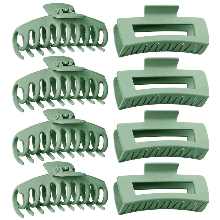8 Pack Big Hair Claw Clips for Women Large Claw Clip for Thin Thick Curly Hair 90'S Strong Hold 4.33 Inch Nonslip Matte Jumbo Hair Clips (8 Pcs)
