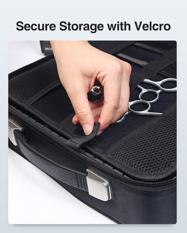 Large Barber Case, Barber Bags for Clippers and Supplies, Travel Hair Clipper Case, Clipper and Trimmer Cases, Barbers Accessories for Wahl 5Star/Hatteker/Oneisal/Andis Grooming Kits