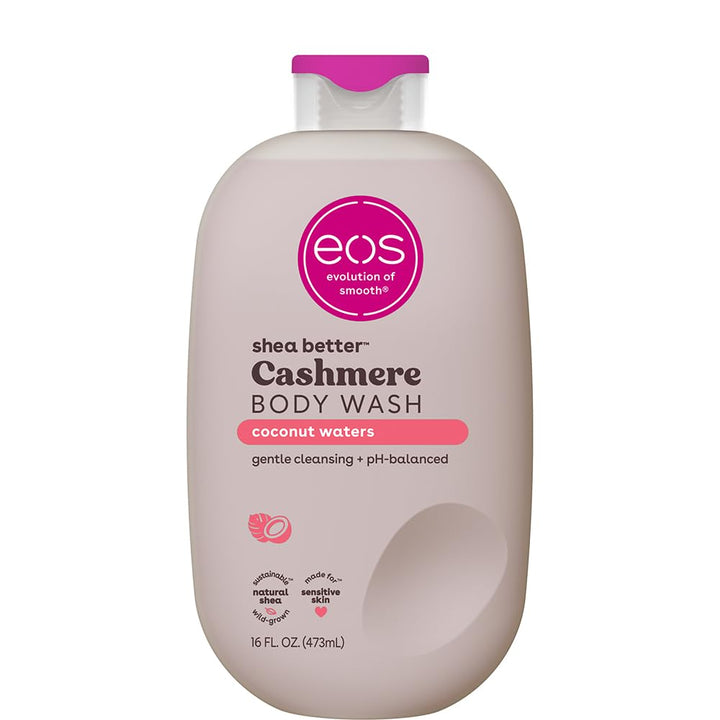 Shea Better Cashmere Body Wash, Vanilla Cashmere, Moisturizing, Ph Balanced Body Wash, Creamy Gel Formula, Paraben & Phthalate Free, Sensitive Skin, 16 Fl Oz