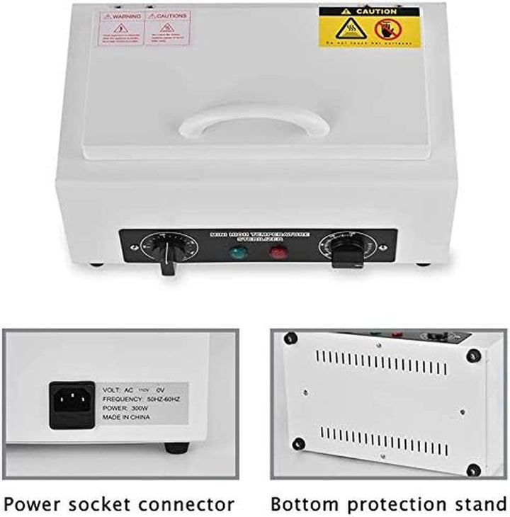 300W Heat Sterilizer NV-210 W/Timer Disinfection Box Manicure Pedicure SPA Salon Equipment for Sundry Beauty Hair Nail Metal Tools