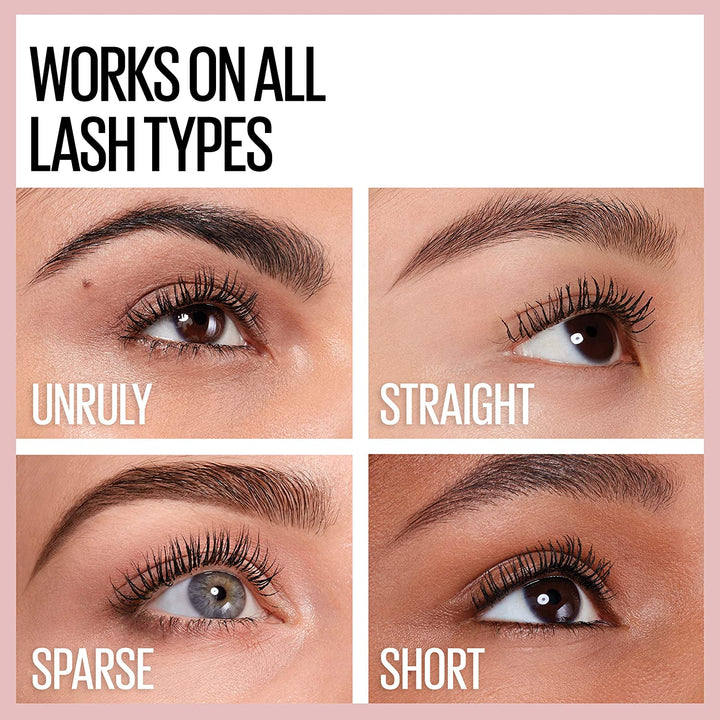 Lash Sensational Washable Mascara, Lengthening and Volumizing for a Full Fan Effect, Blackest Black, 1 Count