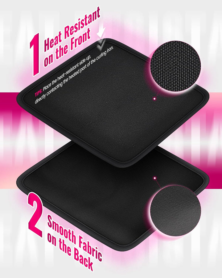 Hot Hair Tools Travel Bag with Separate Heat Resistant Mat, Large Capacity Wide-Open Pouch, Hair Accessories Organizer for Flat Irons, Straighteners, Curling Iron,Travel Essentials for Women