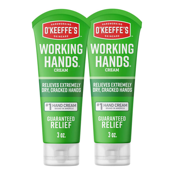 Working Hands Hand Cream for Extreme Dryness - 3 Oz Tube (2 Pack) - Repairing Skincare for Cracked, Dry Hands