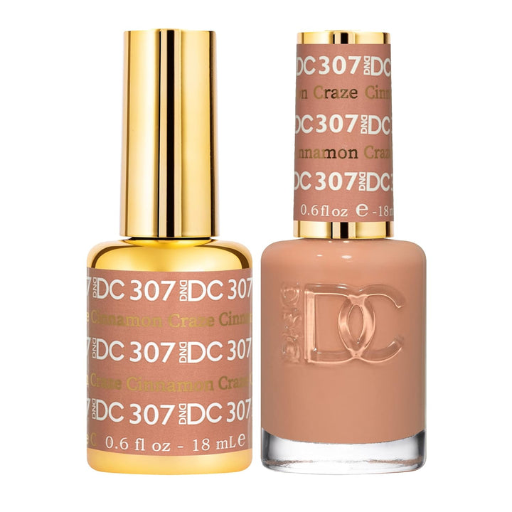 DND Gel Polish Set, Brown Collection, UV/LED Gelpolish and Air Dry Nail Lacquer, Matching Chip-Free Polish Duo, 0.5 Fl Oz Each