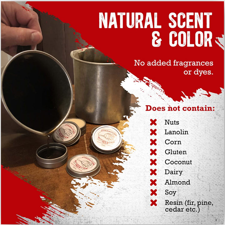 - Made in USA - for Beard & Mustache Shaping - All-Weather, Naturally Scented and Colored Beard Wax (WACKY TACKY, 1 Ounce Tin) - Handmade in Small Batches by John the Fireman