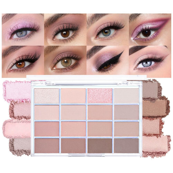 Neutral Nude Brown Smokey Eye Shadow Palette,Rose Gold Bronze Naked Cream Eyeshadow Palette Makeup,Natural Eyeshadow for Eyes Long Lasting Naturing-Looking