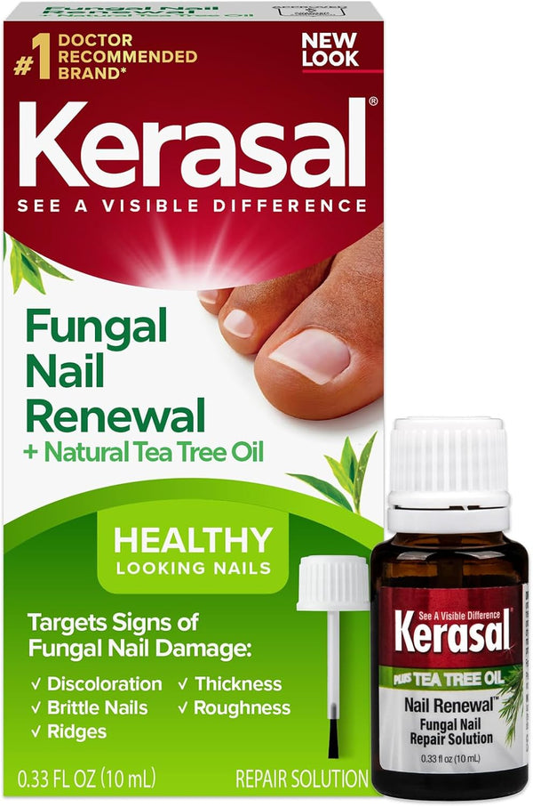 Renewal Nail Repair Solution with Tea Tree Oil for Discolored and Damaged Nails, 0.33 Oz (Pack of 1)