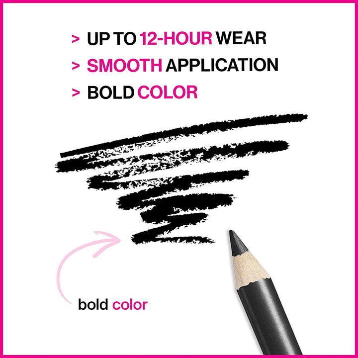 Color Icon Kohl Eyeliner Pencil - Rich Hyper-Pigmented Color, Smooth Creamy Application, Long-Wearing Matte Finish Versatility, Cruelty-Free - Baby'S Got Black