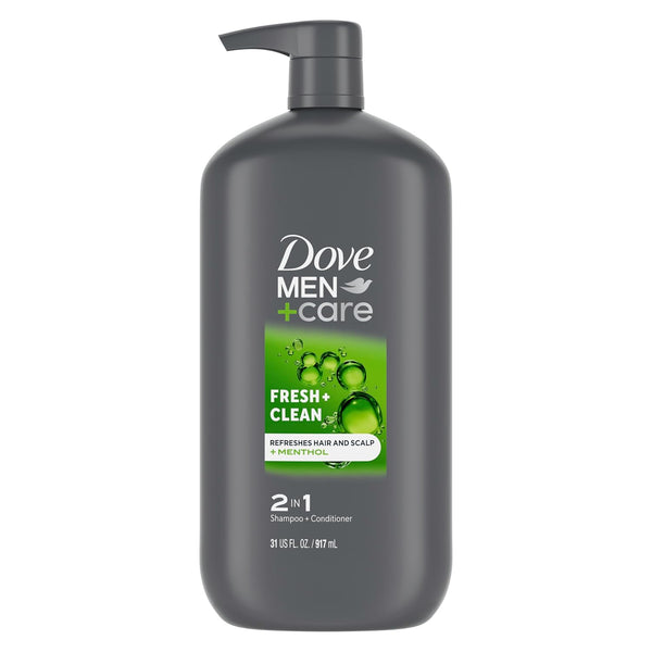Dove Men+Care 2 in 1 Shampoo and Conditioner Fresh & Clean for Clean Hair Shampoo and Conditioner for Stronger, Healthy Hair Everyday 31 Oz