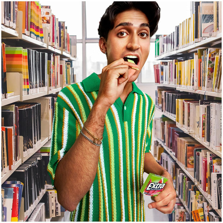 Gum Sweet Watermelon Sugarfree, Bulk, Individually Wrapped, Long-Lasting Juicy Watermelon Flavor, Perfect for Fresh Breath at School, Work, and Travel 15 Count, Pack of 10