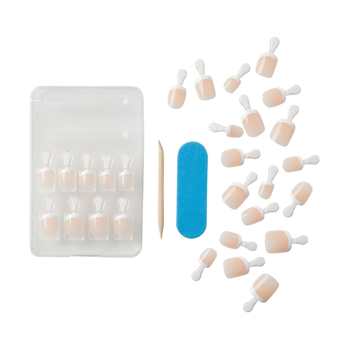 Salon Acrylic French Nails - Crush Hour, Pink