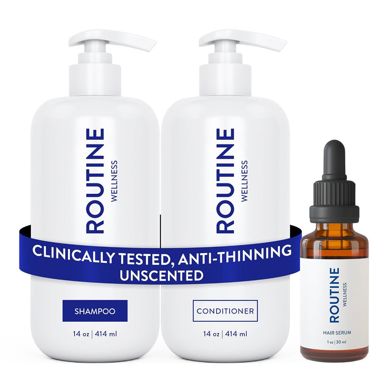 Anti-Thinning Shampoo and Conditioner Set for Thinning Hair - Biotin DHT Blocker Women & Men - Color Safe Shampoo for Hair Loss & Healthier Hair - Coconut & Vanilla (Pack of 2)