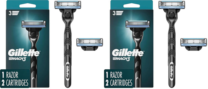 Mach3 Razor for Men, 1 Razor Handle + 2 Blade Refills