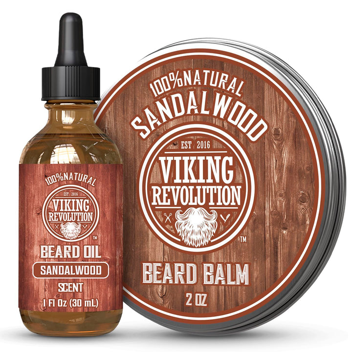 Sandalwood Beard Balm - Beard Butter with Argan Oil, Beard Softener for Men with Jojoba Oil - Beard Moisturizer for Men with Beeswax - Beard Wax for Men (2Oz, 1 Pack)