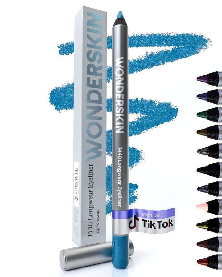 Eyeliner Pencil, 1440 Longwear Deep Black Eyeliner Pencil - Waterproof, Sharpenable & Smudge Proof