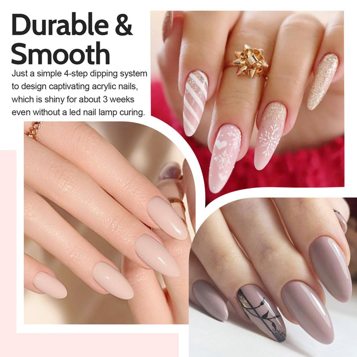 Dip Powder Liquid Set, Dipping Powder Base Top Coat, Activator, Brush Saver J705B