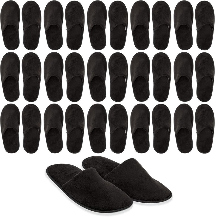12 Pairs Disposable Slippers for Guests, Bulk Pack for Hotel, Spa, Shoeless Home, (US Men Size 11, Women 12)