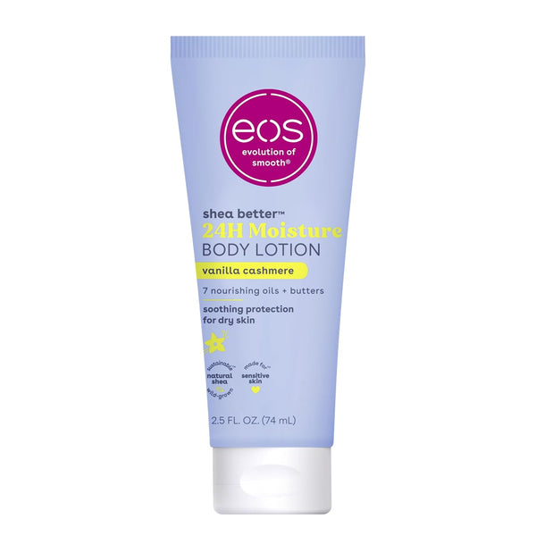 24H Moisture Travel Body Lotion- Vanilla Cashmere, Travel Size Essential, Toiletries, Mini Body Lotion for Dry Skin, 2.5 Fl Oz
