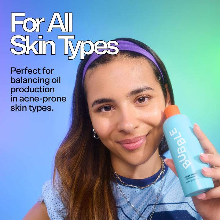 Fresh Start Gel Face Wash - Gentle PHA Exfoliating Facial Cleanser to Reduce Oil + De-Clog Pores - Daily Face Cleanser with Aloe Vera to Soothe Sensitive Skin - Vegan Skin Care (125Ml)