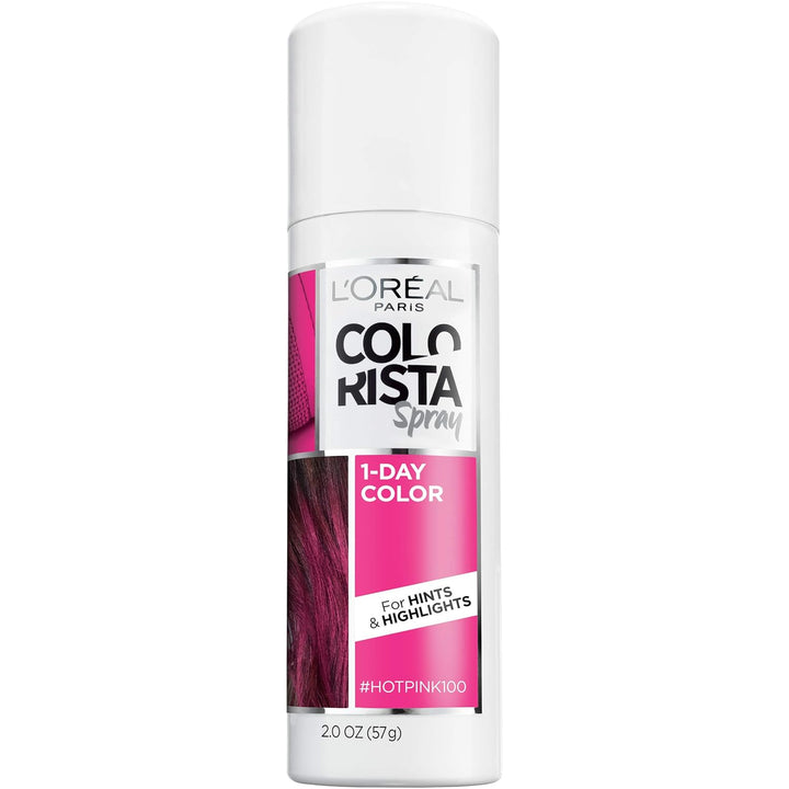Colorista 1-Day Washable Temporary Hair Color Spray, Silver, 2 Ounce