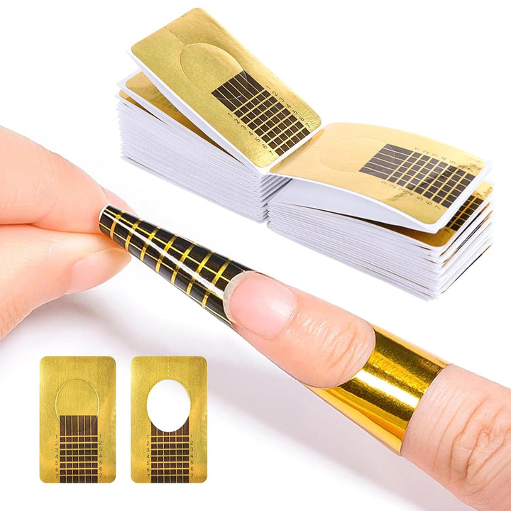 Nail Forms for Builder Gel 100Pcs Nail Extension Forms Beautiful for DIY at Home Nail Forms for Acrylic Nails Create Long Lasting Gel Extensions Professional Nail Art Supplies