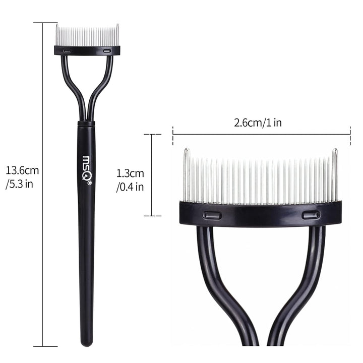 Eyelash Comb  Eyelash Separator Mascara Applicator Eyelash Definer with Comb Cover Arc Designed Cosmetic Brushes Tool Black (1PCS)