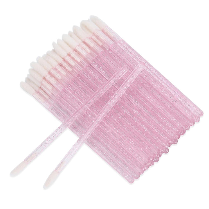 100 Pieces Disposable Lip Wands Lip Gloss Applicators Lipstick Lint Free Wands Makeup Applicator Lip Brushes Doe Foot Applicator