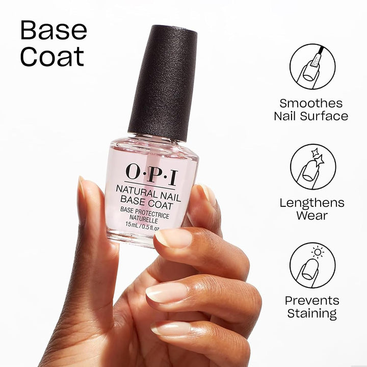 Nail Lacquer Base Coat | Clear Nail Polish Base Coat |Chip Resistant, Protects Nails, Prevents Discoloration