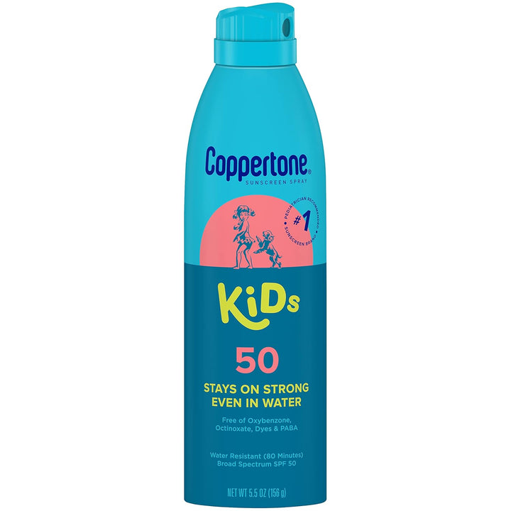 KIDS Sunscreen Continuous Spray SPF 50 (5.5 Ounce, Pack of 2) (Packaging May Vary)