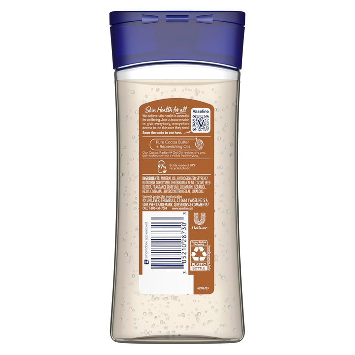 Intensive Care Cocoa Radiant for Glowing Skin Body Gel Oil Made with Pure Cocoa Butter + Replenishing Oils 6.8 Oz