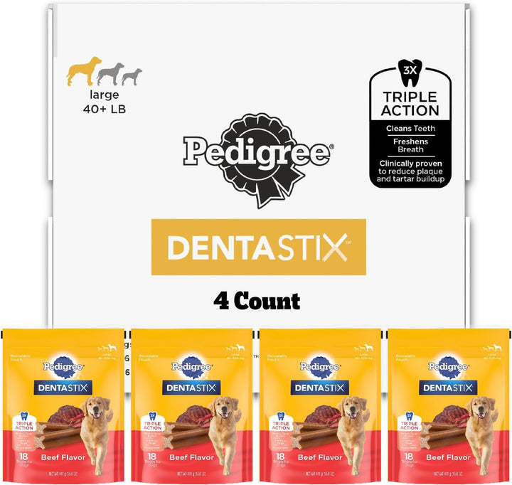 Dentastix Large Breed Dog Treats, Fresh Flavor, 1.46 Lb. Bag (28 Treats)