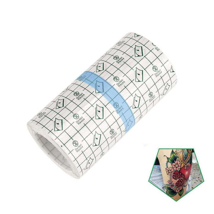 Tattoo Aftercare Bandage Roll 6" X 2 Yard - Waterproof Transparent Film for Tattoo Initial Healing and Skin Repair Adhesive Tattoo Supply Wrap