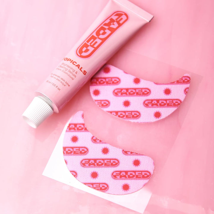 Faded Brightening under Eye Masks | Revitalizing Patches to Depuff, Hydrate, and Illuminate | Diminishes Dark Circles and Fine Lines | Made with Kojic Acid, Caffeine & Niacinamide