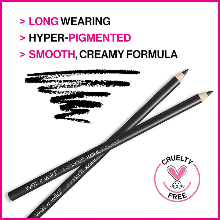 Color Icon Kohl Eyeliner Pencil - Rich Hyper-Pigmented Color, Smooth Creamy Application, Long-Wearing Matte Finish Versatility, Cruelty-Free - Baby'S Got Black