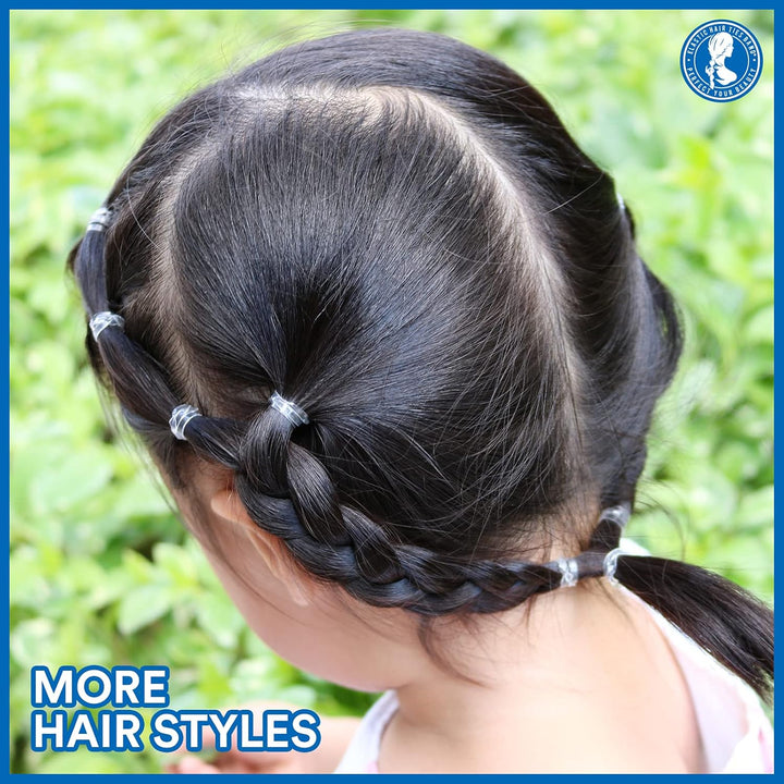 Clear Elastic Hair Bands, 2000Pcs Mini Hair Rubber Bands, Hair Ties, Soft Hair Elastics Ties, 2Mm in Width and 30Mm in Length