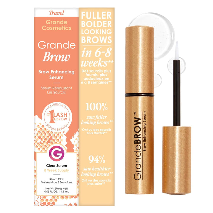 Grandebrow Brow Enhancing Serum for Fuller, Bolder, Looking Eyebrows - Brow Serum with Vitamins, Peptides, Antioxidants, Amino Acids, Cruelty-Free