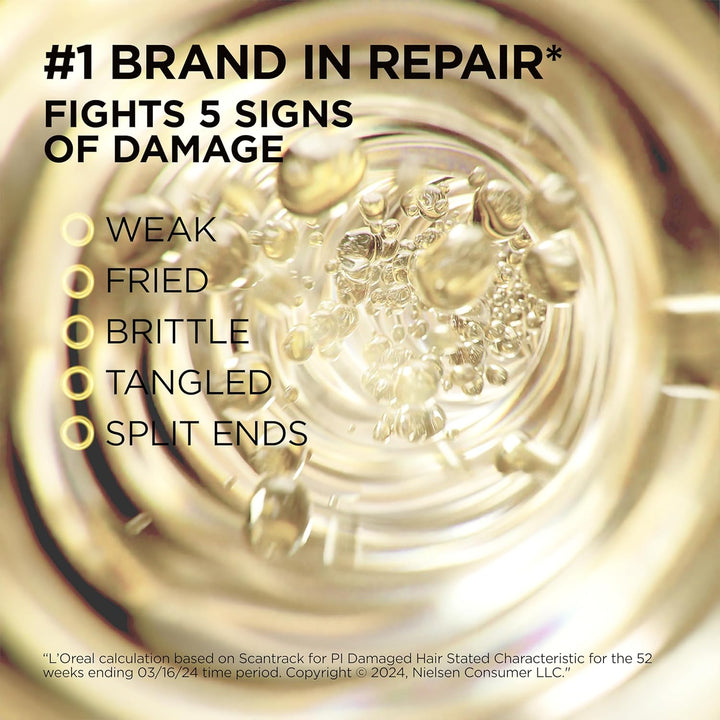 Elvive Total Repair 5 Repairing Shampoo and Conditioner for Damaged Hair, 28 Ounce (Set of 2)(Packaging May Vary)