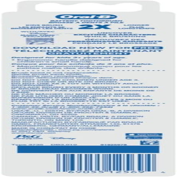 Kids Battery Power Electric Toothbrush Featuring Disney'S Frozen for Children and Toddlers Age 3+, Soft (Characters May Vary)