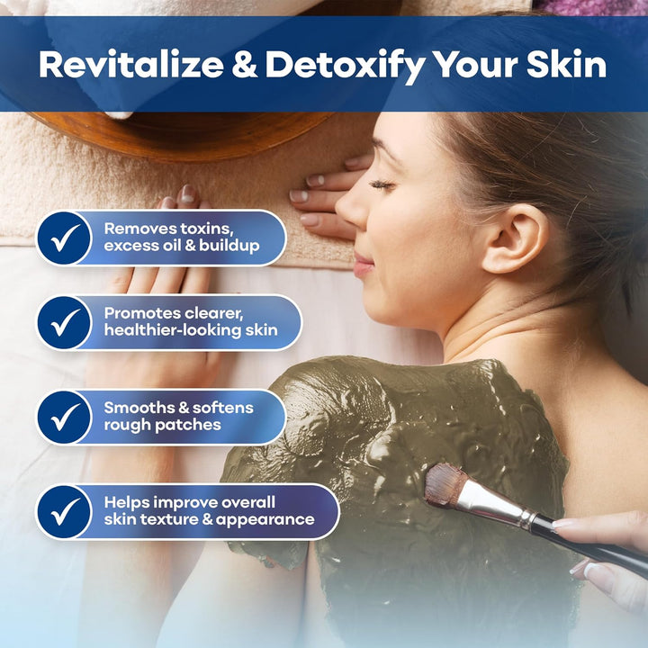 Dr. Mud'S Dead Sea Mud Body Mask from Israel, 10.5 Oz – Black Clay Body Treatment with Natural Dead Sea Minerals Deep Cleansing Skin & Beauty Mask – Skin Care Detox Product for Men & Women