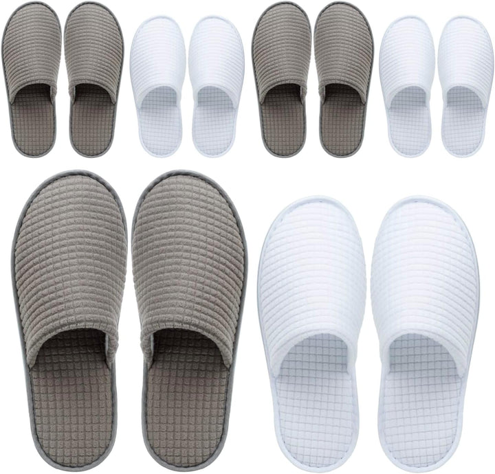 6-10 Pairs Spa Slippers, Non Slip Disposable Slippers for Guest, Washable Reusable, Which Can Be Used as Women Men, House, Indoor, Bathroom, Bedroom, Hotel, Bride Slippers