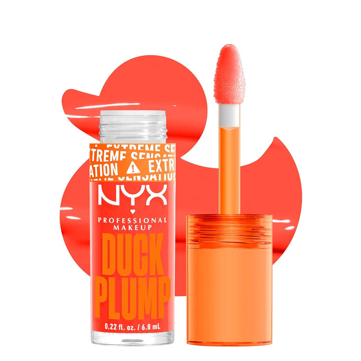 Duck Plump High Pigment Lip Gloss, Lip Plumper Gloss with Spicy Ginger - Clearly Spicy
