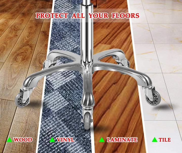 Rolling Stool with Wheels, Heavy Duty Hydraulic Massage Stool for Shop Guitar Lab Tattoo Workbench Medical, Adjustable Swivel Chair (Black)